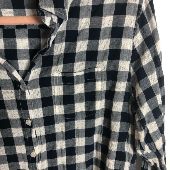 Stitch fix Paradigma checkered button up top Womens size medium - Picture 5 of 9